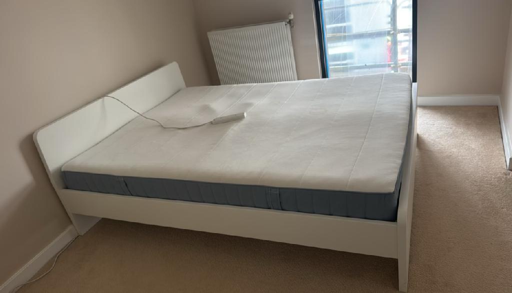 Household furniture clearance in Dalston before clearance, showing a sofa bed obstructing the room in a Dalston property