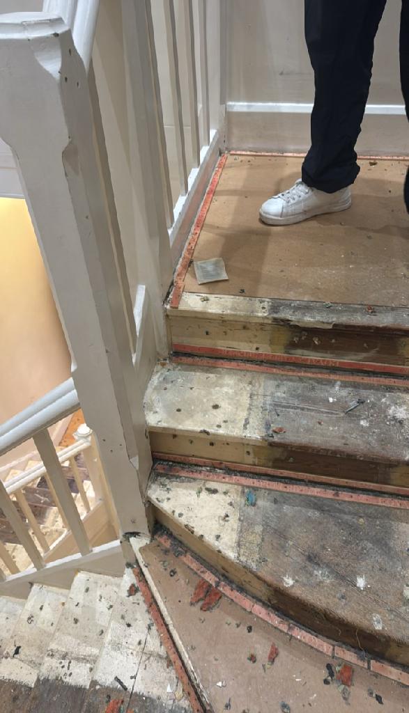 Flat Clearance After a Move in North Acton - after the clearance shows stairs area left clearer and more accessible