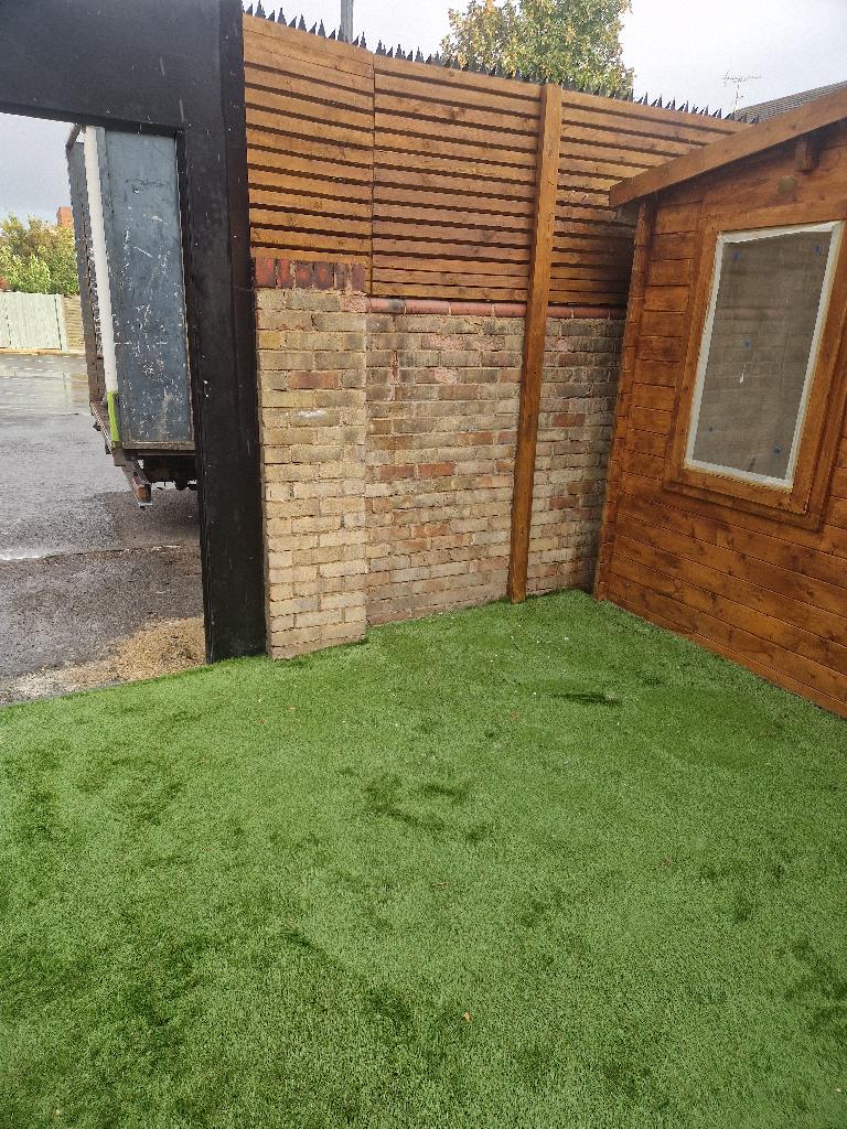 Builders and renovation waste clearance in Thames View - after: lawn cleared and left clean with building debris removed